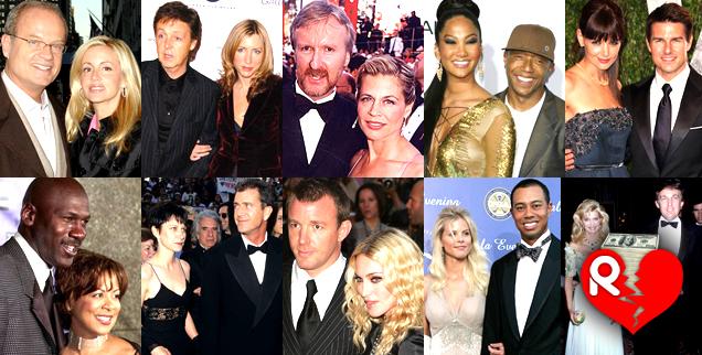 // million  million these are the most expensive celebrity divorce and you wont believe who got what wide