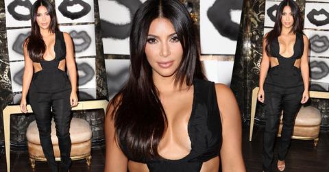 //kim kardashian black jumpsuit wide pp