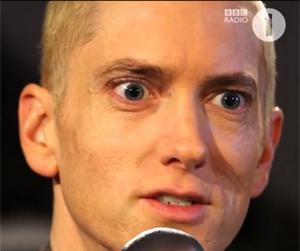 //eminem peeing floor kanye west zane lowe tall