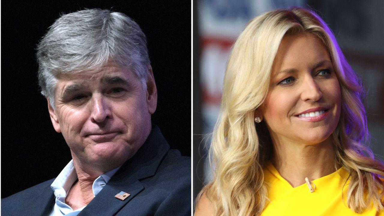 split image of Sean Hannity and Ainsley Earhardt