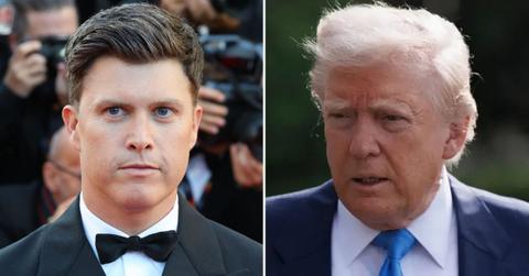 photo of Colin Jost and Donald Trump