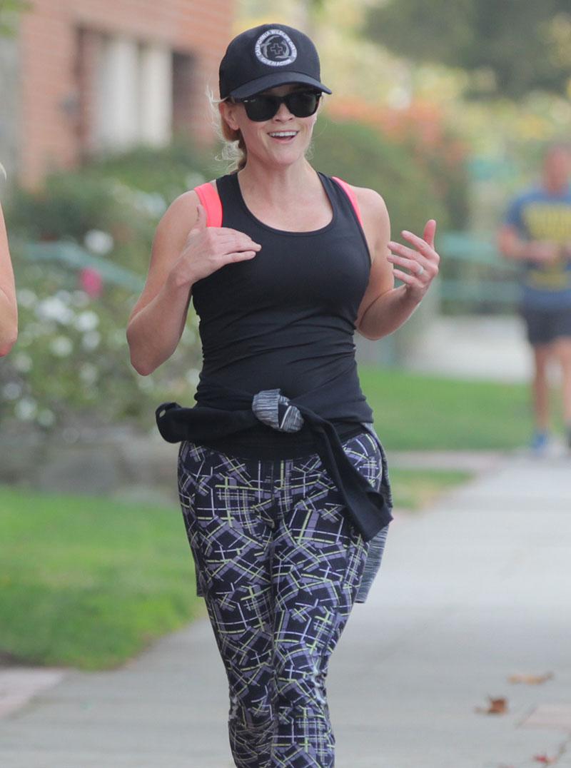 Celebrity exercise sweat