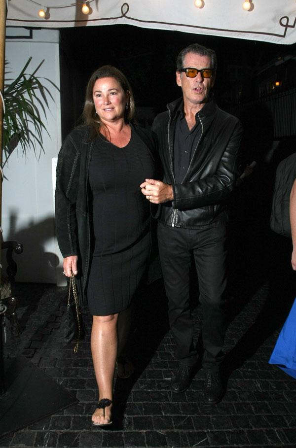 pierce brosnan keely shaye smith paris fashion week