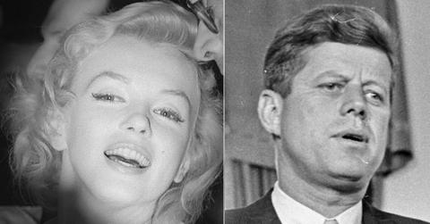 Split photo of Marilyn Monroe, John F. Kennedy