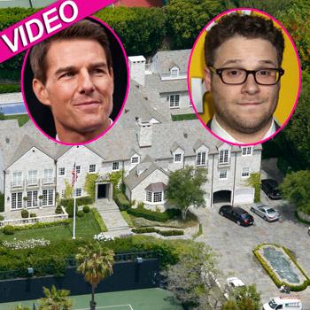 //seth rogen pees tom cruise driveway splash