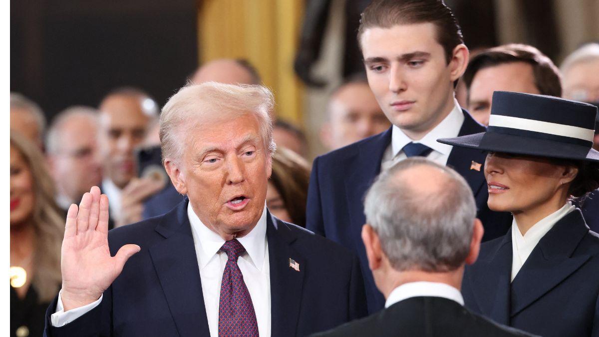 Photo of Donald Trump, Barron Trump