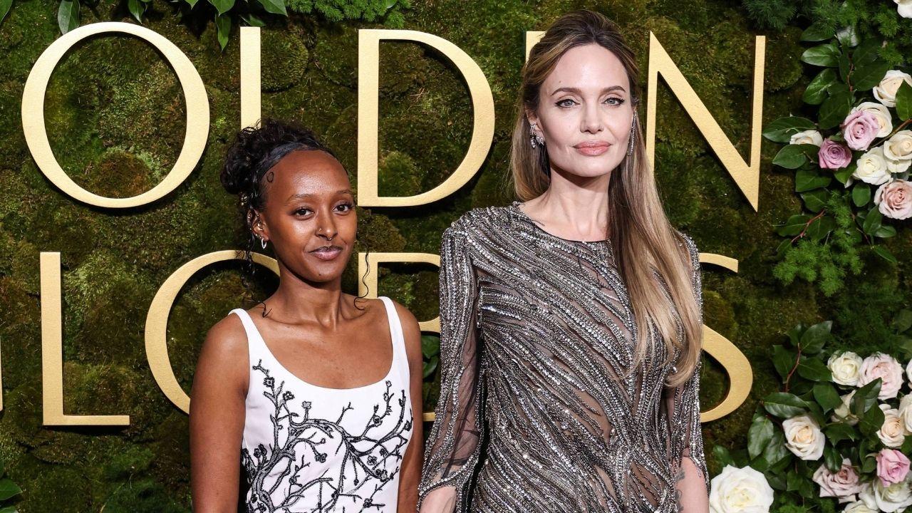 Photo of Angelina and Zahara Jolie