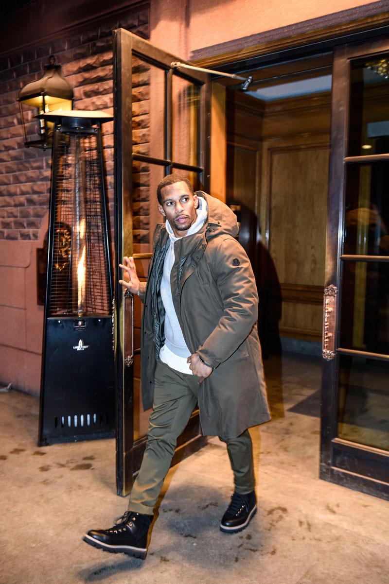 //Victor Cruz wears Moncler