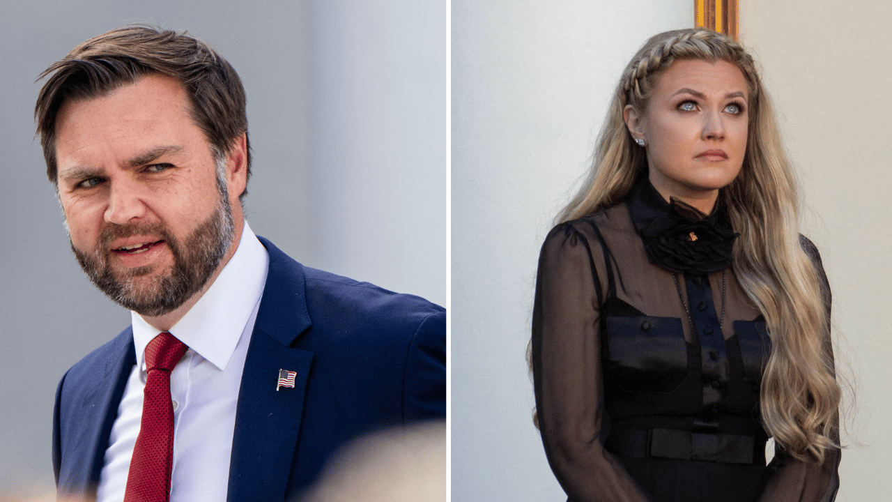 Photo of JD Vance, Erika Kirk
