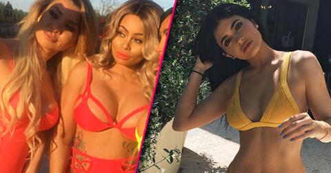 kylie jenner blac chyna feud boobs bikinis