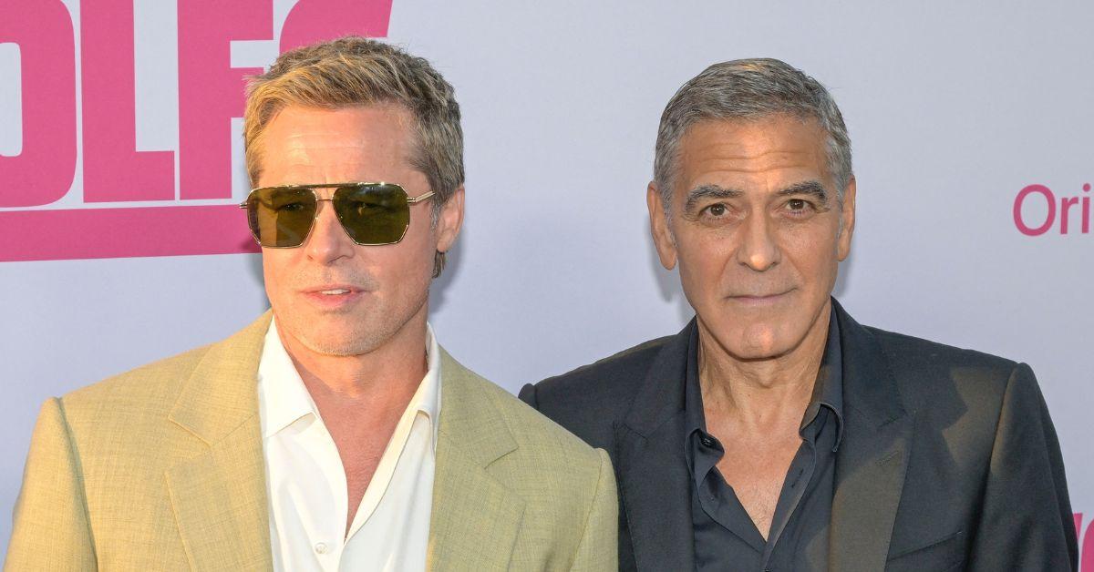 george clooney and brad pitt put friendship on ice