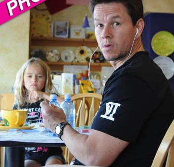 Mark Walhberg Takes His Daughter Ella To Color Me Mine