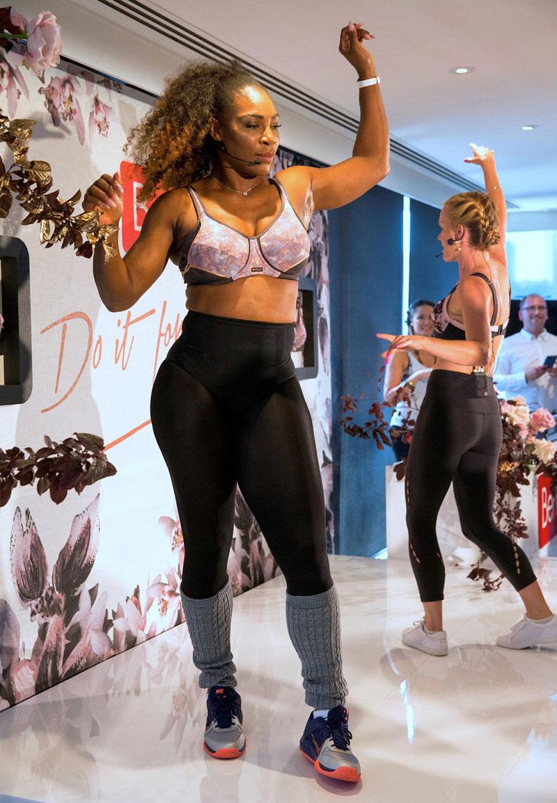 Serena Williams Caught Dancing In Her Bra & Sheer Tights Pics