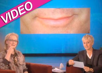 //meryl streep lips kiss ellen degeneres