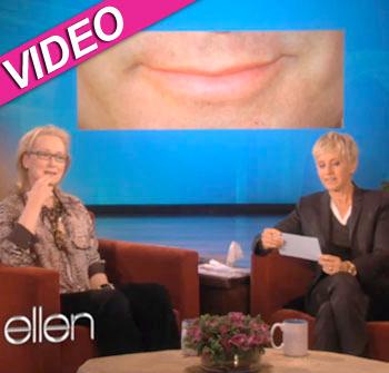 //meryl streep lips kiss ellen degeneres