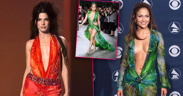 Sandra Bullock Wore Jennifer Lopez’s Famous Versace Dress First