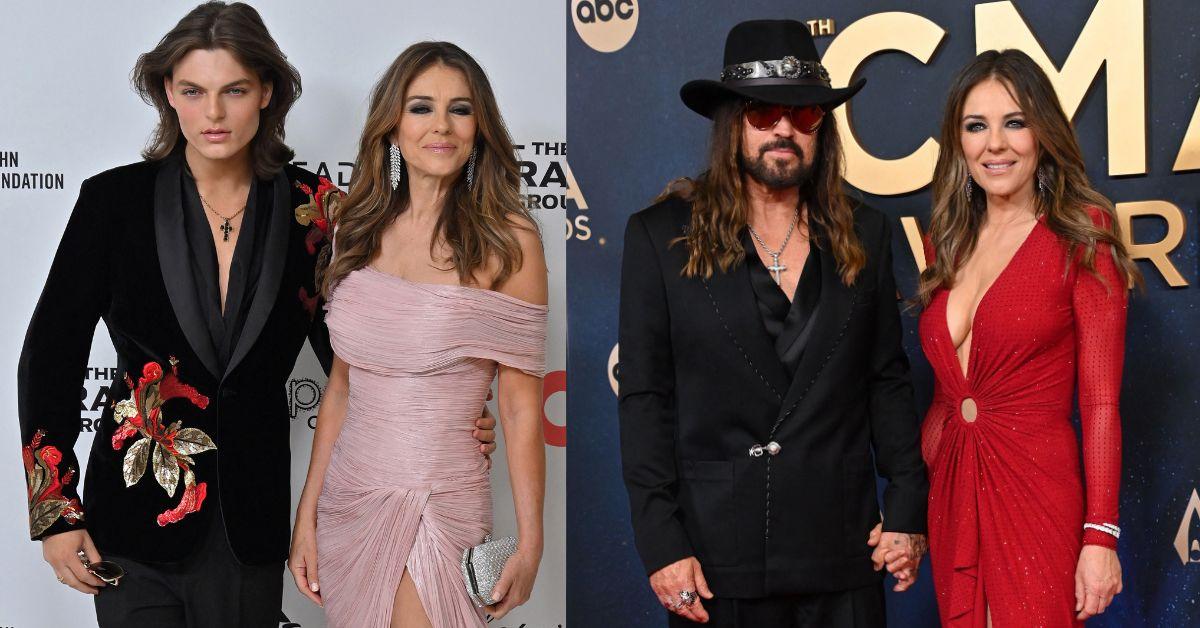 Liz Hurley has faced pressure as intimacy rumors spark conflict between her son and Billy Ray Cyrus.