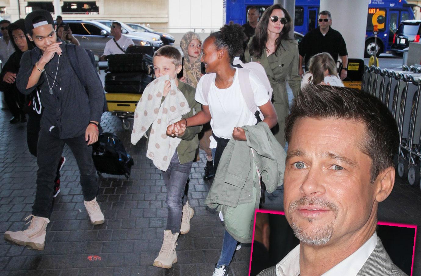 //brad pitt angelina jolie divorce kids fathers day snub pp