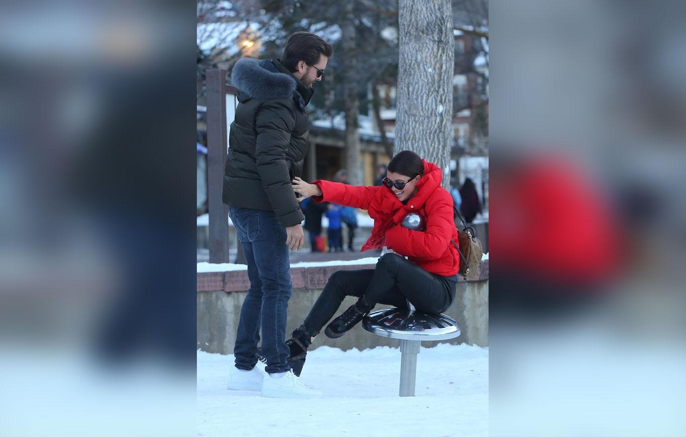 Scott Disick And Sofia Richie In Aspen Colorado