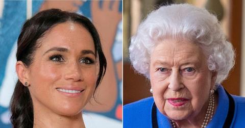 Split photo of Meghan Markle, Queen Elizabeth II