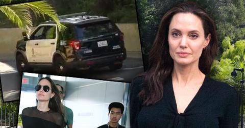 Angelina Jolie Brad Pitt Divorce Cops Police House Kids Security