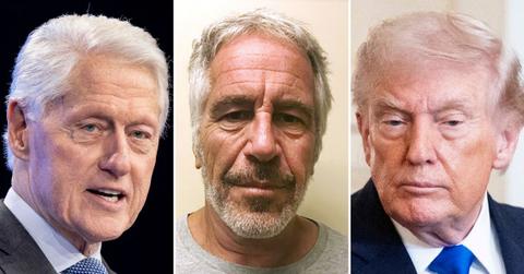 Composite photo of Bill Clinton, Jeffrey Epstein and Donald Trump