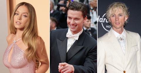 Composite photo of Sydney Sweeney, Patrick Schwarzenegger, Machine Gun Kelly