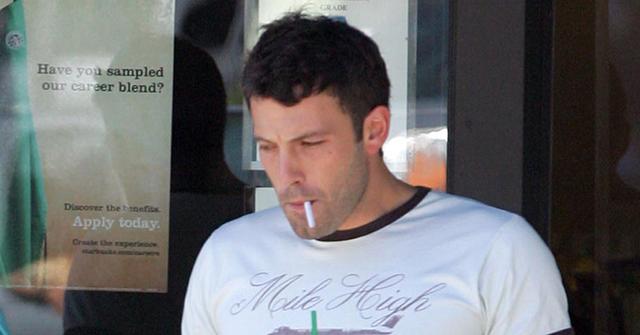 ben affleck chain smokes hospital mom injured photos