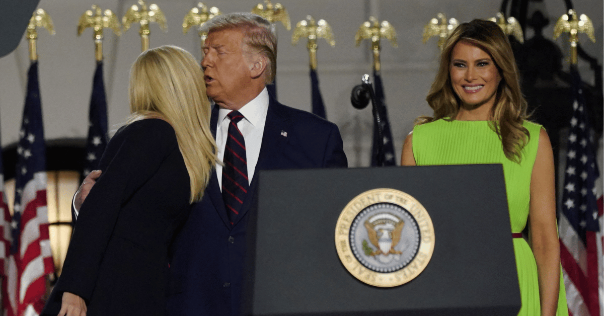 Photo of Donald Trump, Melania Trump and Ivanka Trump