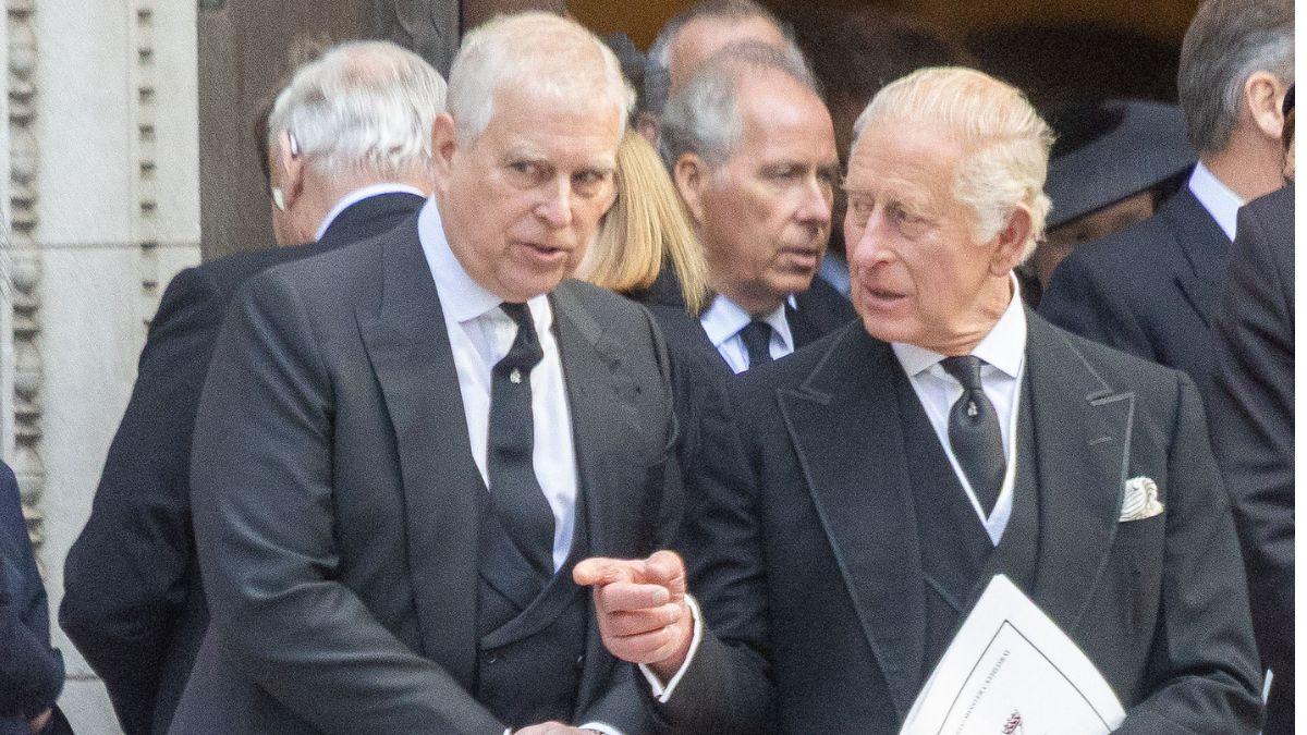 Photo of Andrew Mountbatten Windsor and King Charles