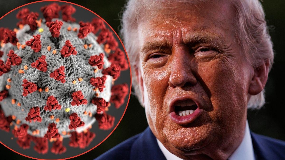Photo of Donald Trump and a virus