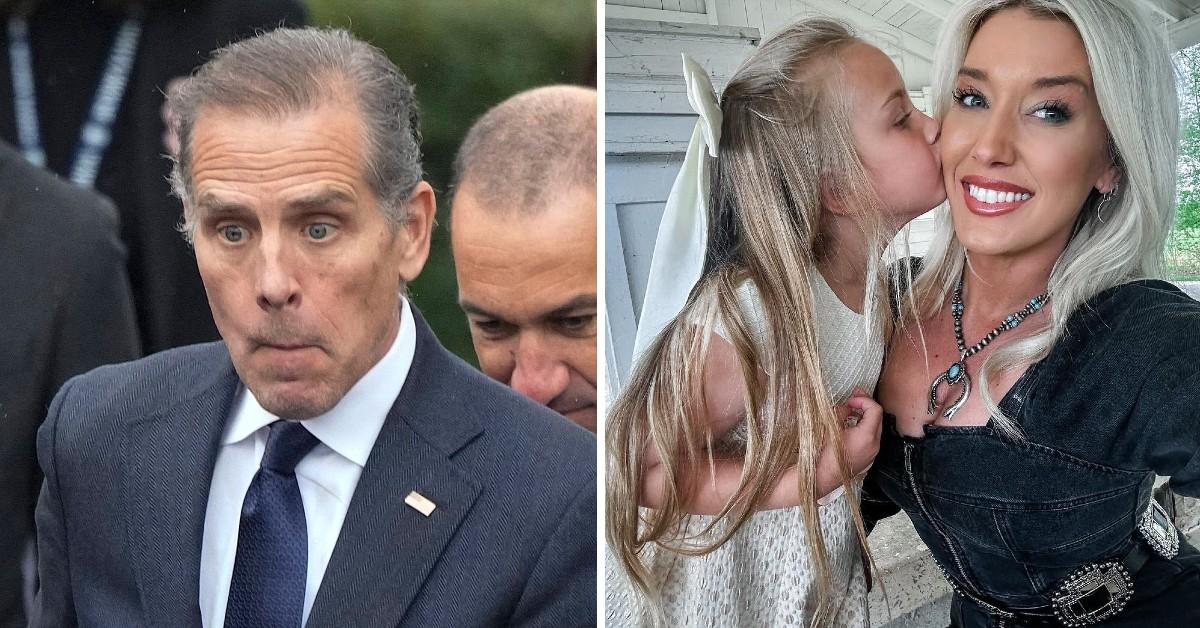 Composite photos of Hunter Biden and Lunden Roberts and daughter Navy 