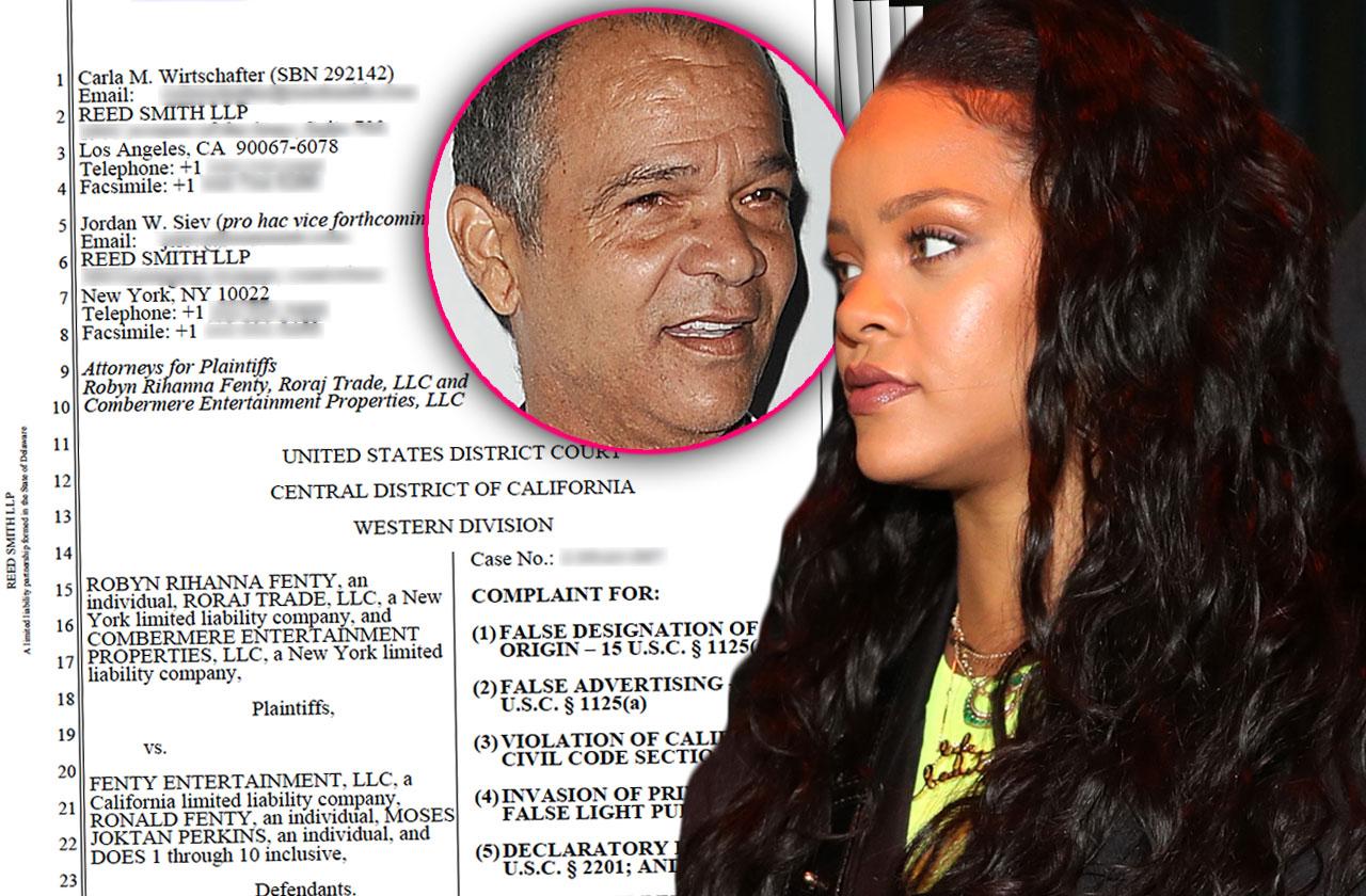 Rihanna Sues Dad Ronald Fenty, Accuses Him Of Profiting Off Famous Name
