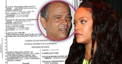 //rihanna sues father ronald fenty exploiting brand shocking court documents pp