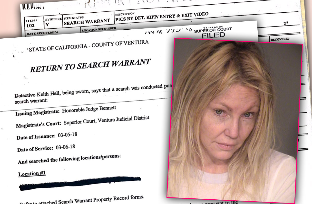 Heather Locklear Arrest Search Warrant Gun Suicide