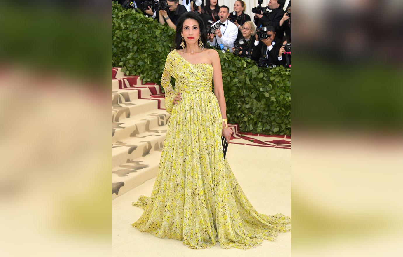 //met gala ball  celebrity red carpet arrivals Huma Abedin