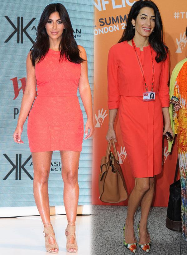 Seeing Double! George Clooney's Wife CAUGHT Stealing Kim Kardashian's Style