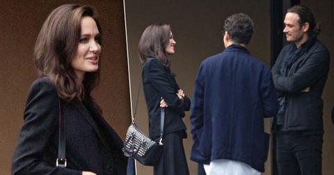 Angelina Jolie skinny black outfit