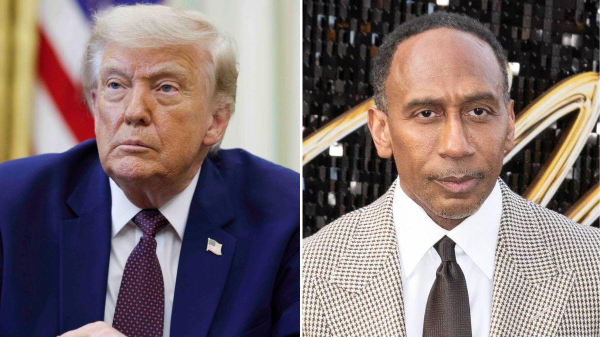 split image of Donald Trump and Stephen Smith