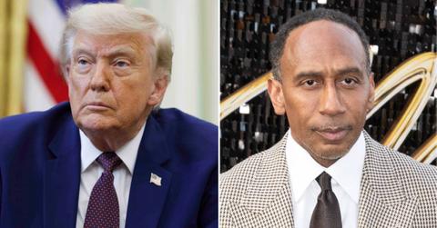split image of Donald Trump and Stephen Smith