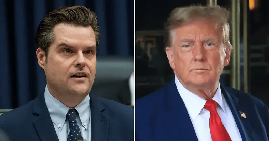 Composite photo of Matt Gaetz, Donald Trump