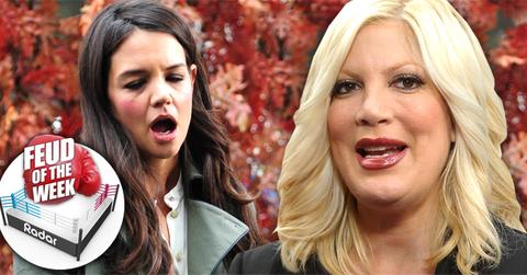 //tori spelling slams katie holmes singing wide