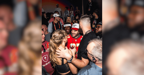 travis kelce taylor swift super bowl afterparty