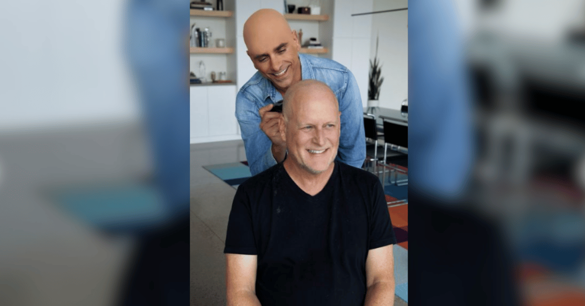 john stamos faces backlash for donning bald cap in support of dave couliers cancer battle