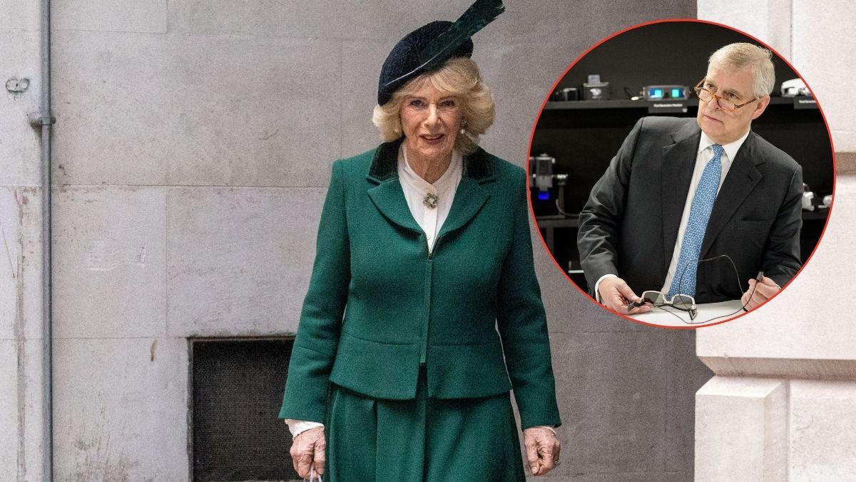 Composite photo of Queen Camilla and Prince Andrew