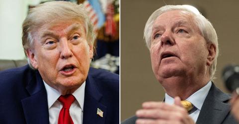 split image of Donald Trump and Lindsey Graham