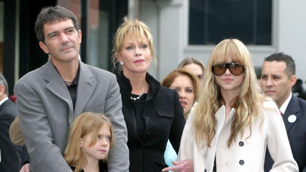 Dakota Johnson said Antonio Banderas remains family despite his divorce from her mother, Melanie Griffith.