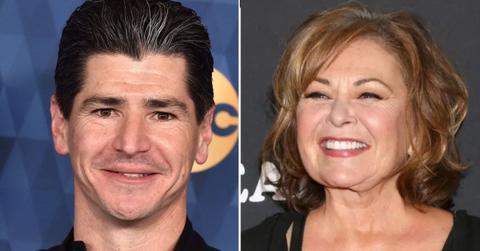 A photo of Michael Fishman alongside a photo of Roseanne Barr