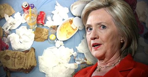 //hillary clinton secret service breach fat food trash
