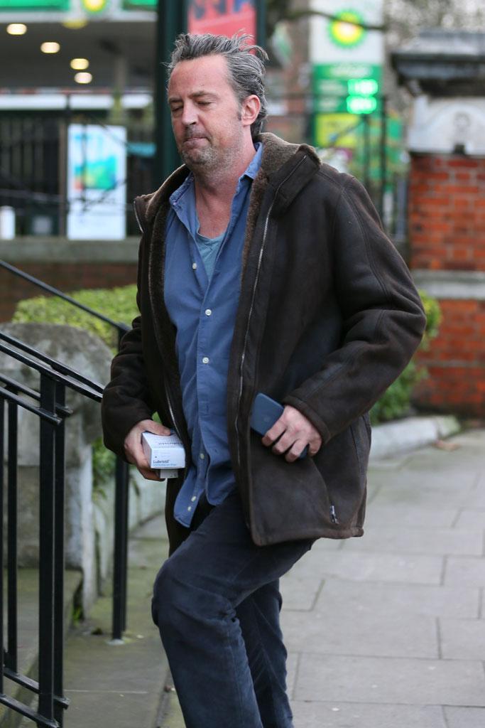 Matthew Perry Disheveled Bad Hair Day London